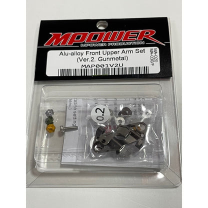 Mpower MAP001V2U Alu-alloy Front Upper Arm Set Ver.2 (Gunmetal)