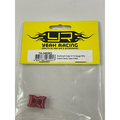 Yeah Racing YA-0485RD Aluminum Case 12-14 Gauge Wire Guard Clamp Type A Red