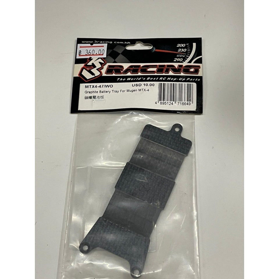 3Racing MTX4-47/WO Graphite Battery Tray For MTX-4