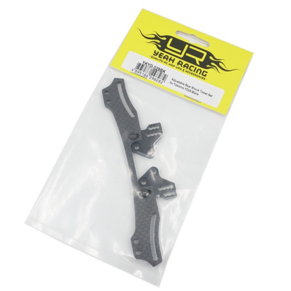 Yeah racing YKYD-029BK ADJUSTABLE REAR SHOCK TOWER SET FOR YOKOMO YD2S BLACK