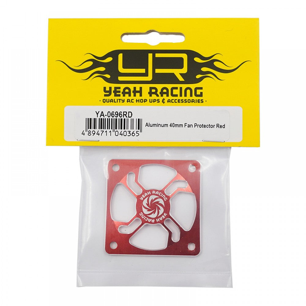 Yeah Racing YA-0696 ALUMINUM 40MM FAN PROTECTOR RED