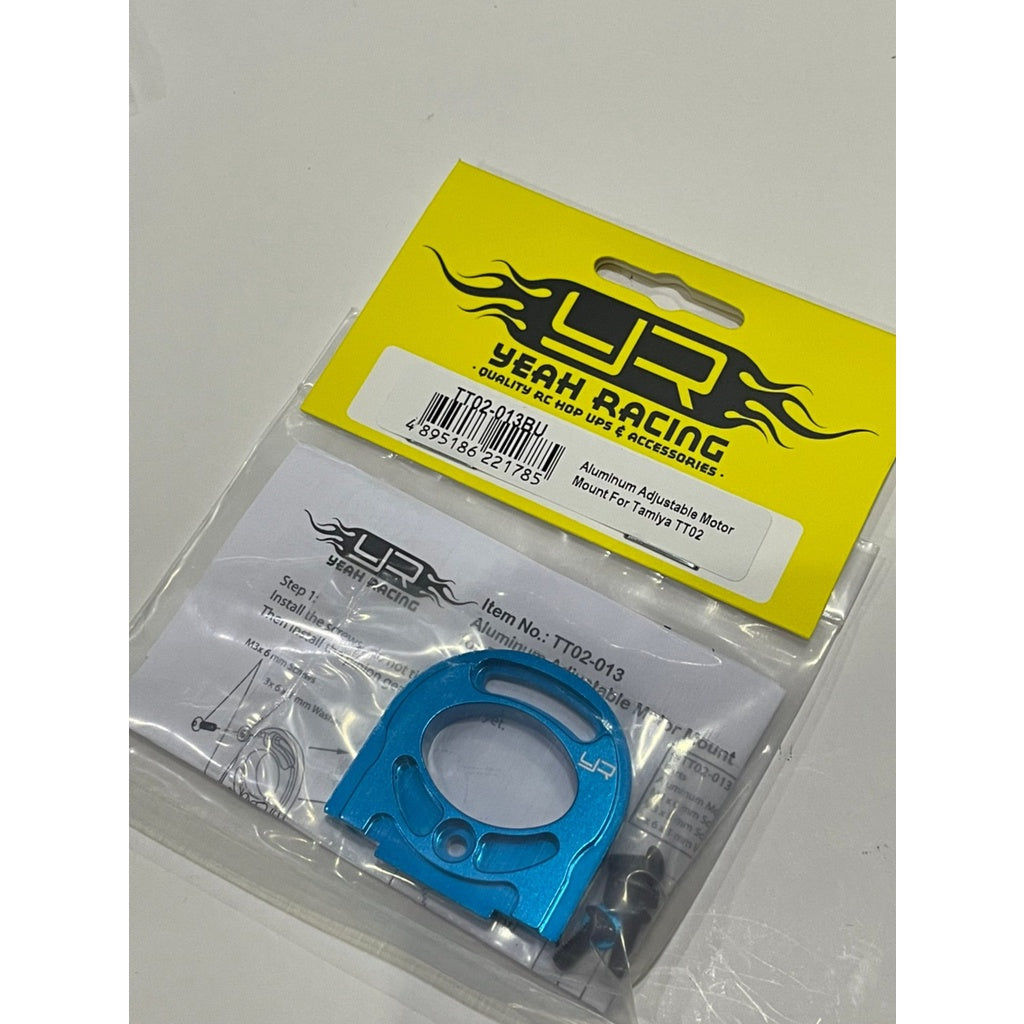 Yeah Racing TT02-013BU ALUMINUM ADJUSTABLE MOTOR MOUNT FOR TAMIYA TT02