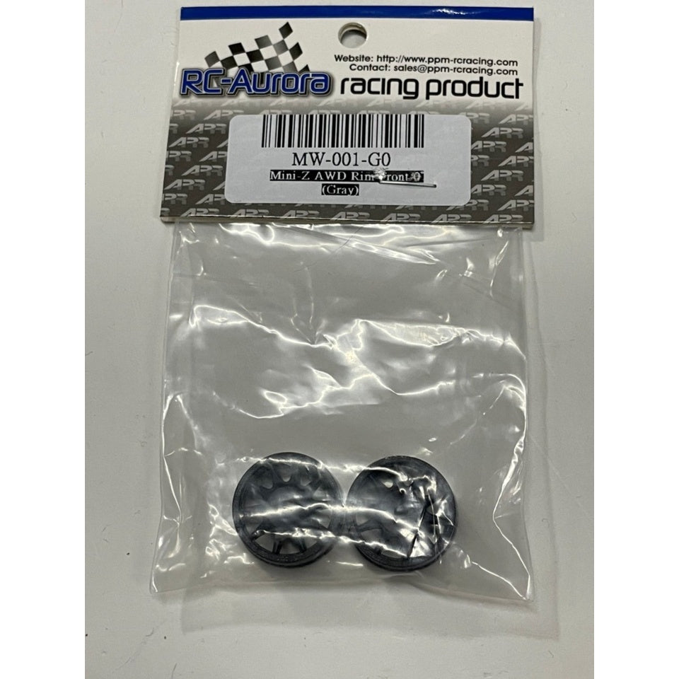 RC Aurora MW-001-G0 Mini-Z AWD Rim Front 0° (Gray)