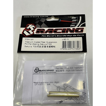 3Racing FGX-326 TITANIUM COATED REAR SUSPENSION PIN FOR 3RACING SAKURA FGX