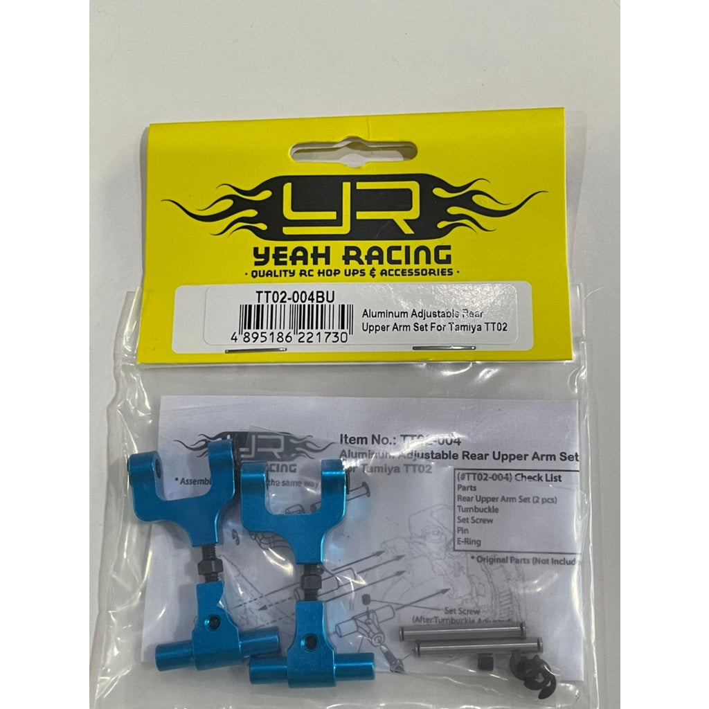 Yeah Racing ALUMINUM ADJUSTABLE REAR UPPER ARM SET FOR TAMIYA TT02