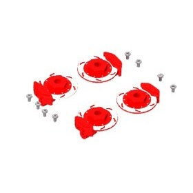 3Racing 3RAC-ADM12/RE Shim Spacer Realistic Brake Disk Set - Red For M Chassis