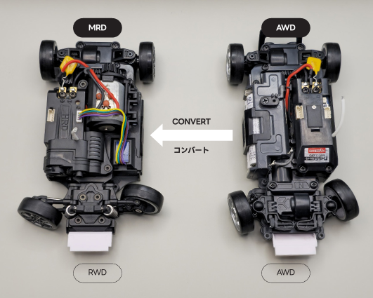 MRD ZERO is a conversion kit KYOSHO Mini-Z AWD (MA-020) RWD drift car. MRD-1002