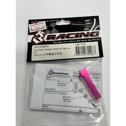 3Racing SAK-D323/PK DRIFT BELT TENSION POST FOR SAKURA D3