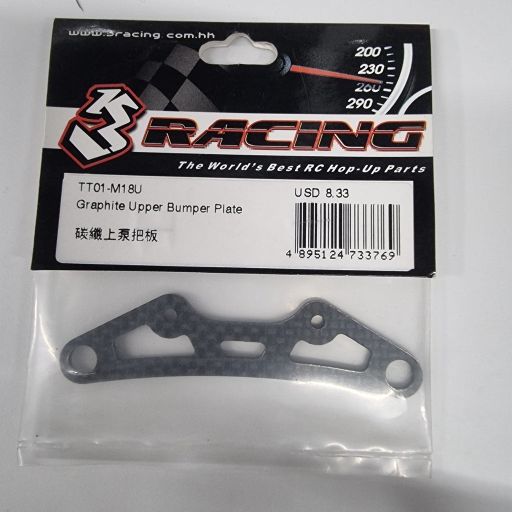 3Racing TT01-M1 8U Graphite Upper Bumper Plate