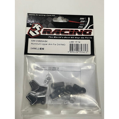 3 Racing SAK-D4820A/BK ALUMINUM UPPER ARM FOR D4 RWD