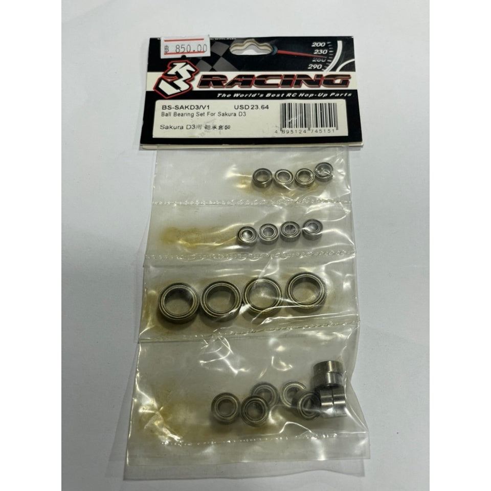 3Racing BS-SAKD3/V1 BALL BEARING SET FOR SAKURA D3