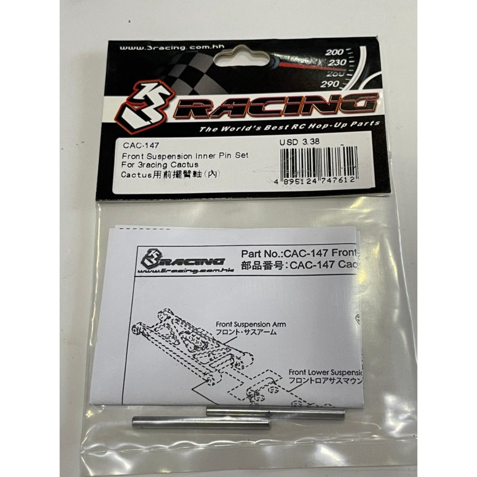 3 Racing CAC-147 FRONT SUSPENSION INNER PIN SET FOR 3RACING CACTUS