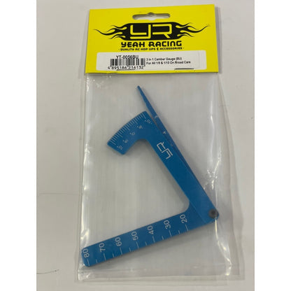 Yeah Racing YT-0056BU 3 in 1 Camber Gauge (BU) for all 1/8 & 1/10 on road cars