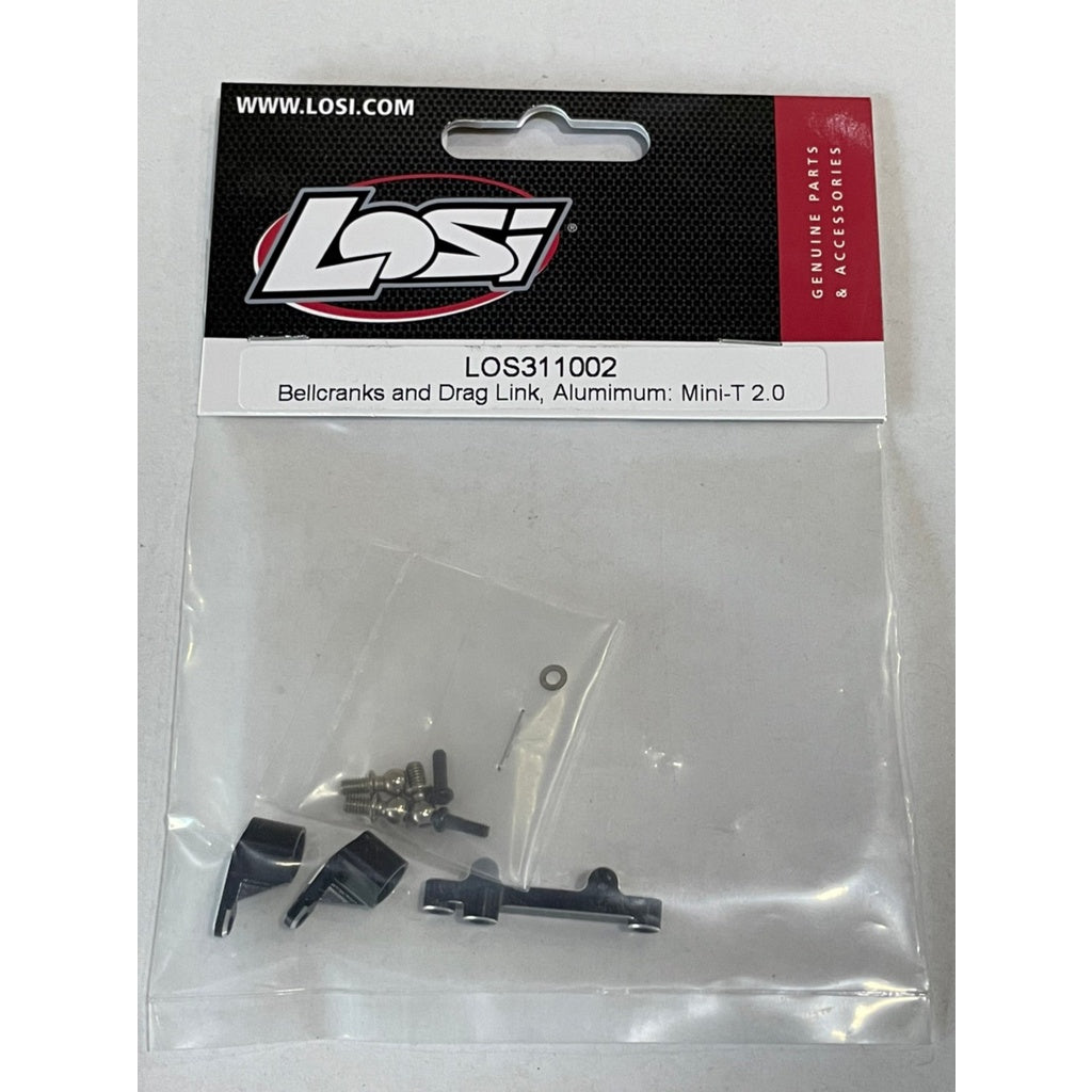 LOSI Bellcranks and Drag Link Alumimum: Mini-T 2.0, Mini-B