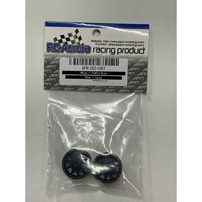 RC Aurora MW-002-GR0 Mini-Z AWD Rim Rear 0° (Gray)