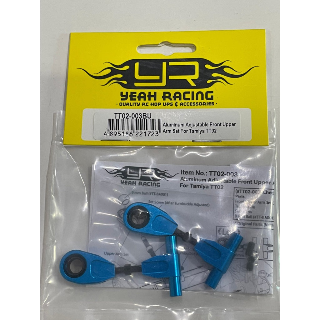 Yeah Racing ALUMINUM ADJUSTABLE FRONT UPPER ARM SET FOR TAMIYA TT02