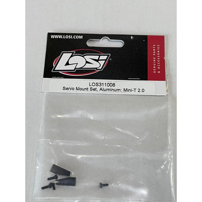 LOSI LOS311008 Servo Mount Set, Aluminum: Mini-T 2.0, Mini-B