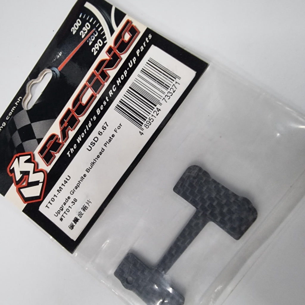 3Racing TT01-M14U Upgrade Graphite Bulkhead Plate For TT01-38