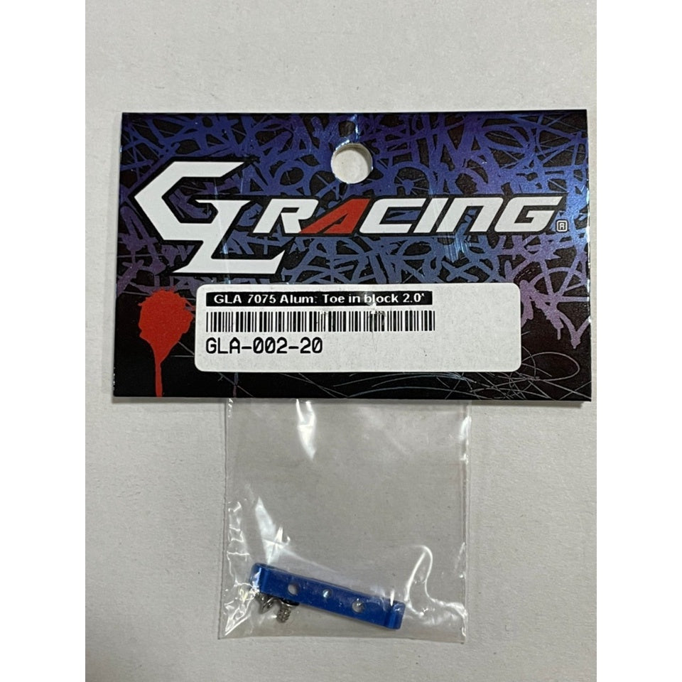 GL Racing GLA-002-20 GLA 7075 Alum. Toe in block 2.0*