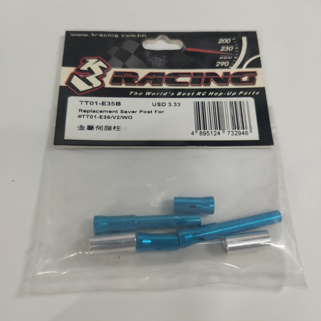 3Racing Tamiya TT-01 Type-E Option Replacement Saver Post For #TT01-E35/V2/WO - 3Racing TT01-E35B  [TT01-E35B]