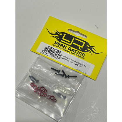 Yeah Racing KYMX-013RD ALUMINUM LOWER SHOCK MOUNT SET FOR KYOSHO MINI-Z 4X4 MX-01