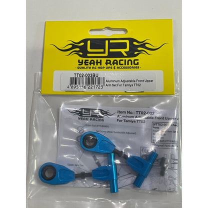 Yeahracing TT02-003BU Aluminum Adjustable Front Upper Arm Set For Tamiya TT02