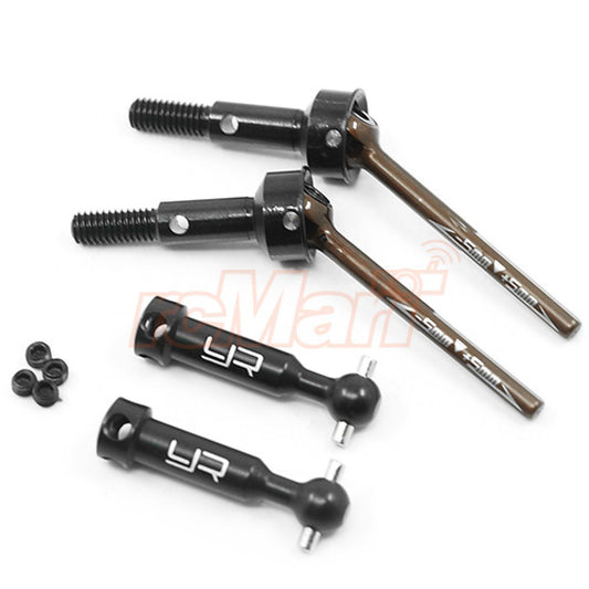 Yeah racing YKYD-011BK ALUMINUM ADJUSTABLE 44-54MM LARGE ANGLE UNIVERSAL SHAFT PAIR FOR YOKOMO YD2 YD2S YD2TC BLACK