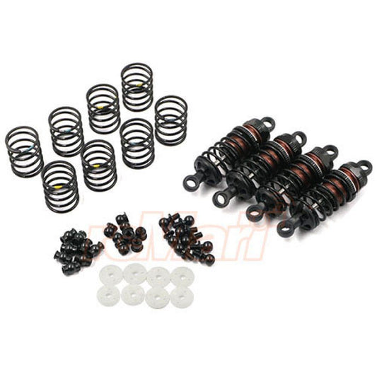 Yeah Racing BBG-0055BK Aluminum Big Bore Go 55mm Damper Set 4pcs for 1/10 RC Touring Car Black/Blue