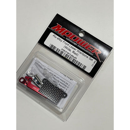 Mpower MRP050WR Alu-alloy Front Lower Wishbone Set (MR-03, Wide, Red)