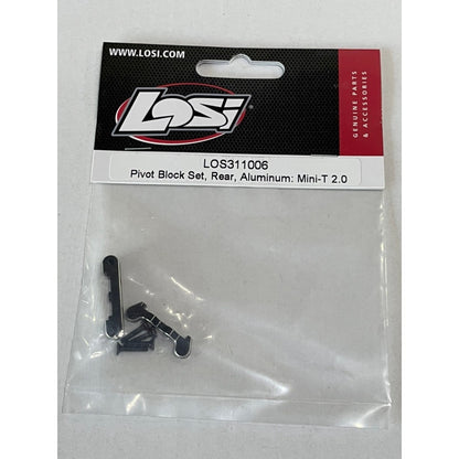 LOSI LOS311006 Pivot Block Set Rear, Aluminum: Mini-T 2.0, Mini-B