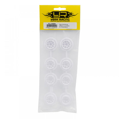 Yeah Racing WL-0160WH PLASTIC WIDE RIM SET (OFFSET 0 +1 +2 +3) WHITE FOR 1/28 RWD MINI-Z