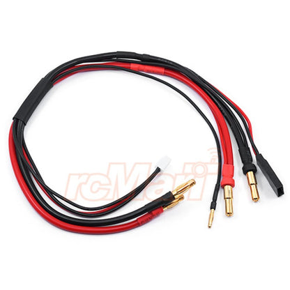 Yeah Racing WPT-0115 3 in 1 Charger Cable 4mm 5mm Plug w/ Receiver