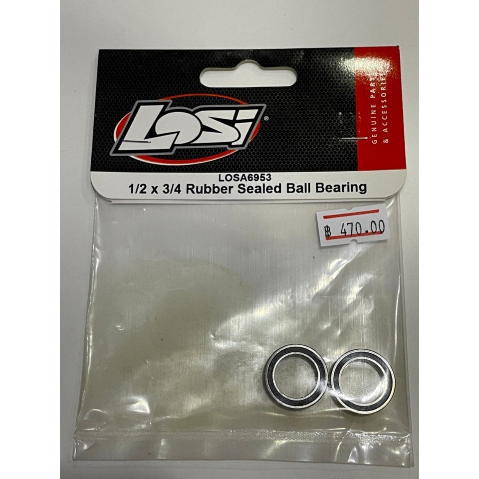 LOSA6953 Rubber Sealed Ball Bearings 1/2x3/4 (2)