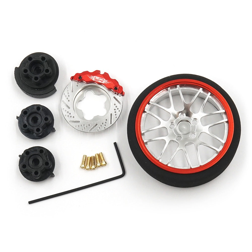 Yeah racing ALUMINUM TRANSMITTER STEERING WHEEL SET TYPE B FOR FUTABA KO SANWA FLYSKY NB4 (YA-0626)