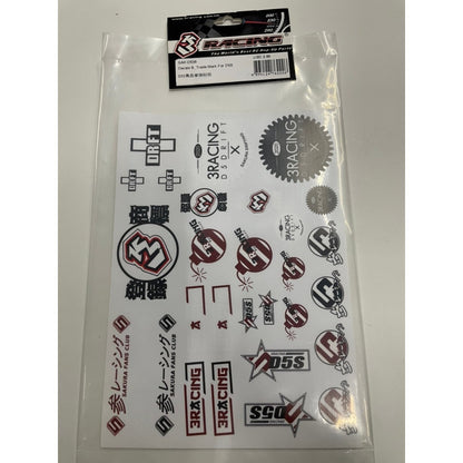 3 Racing SAK-D538 DECALS B_TRADE MARK FOR D5S