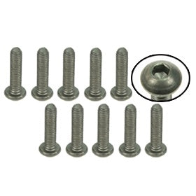 3Racing TS-BSM312M M3 x 12 Titanium Button Head Hex Socket - Machine (10 Pcs)