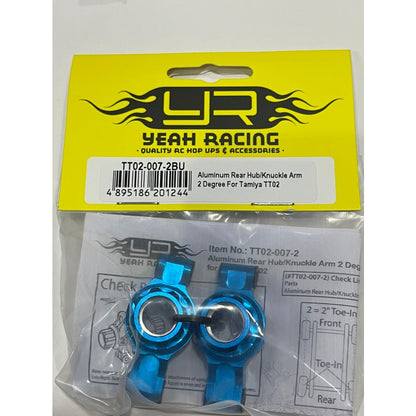 Yeah Racing ALUMINUM REAR HUB/KNUCKLE ARM 2 DEGREE FOR TAMIYA TT02 (TT02-007-2BU)