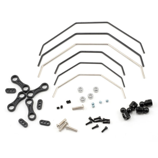 LOSB2222 Sway Bar Kit Front Rear TEN-T