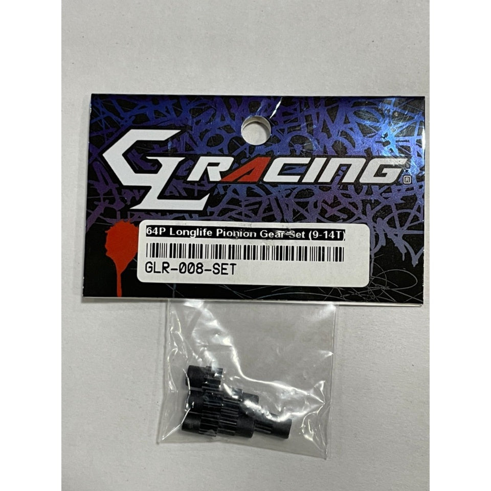 GL Racing GLR-008-SET 64P Longlife Pinion Gear Set (9-14T)