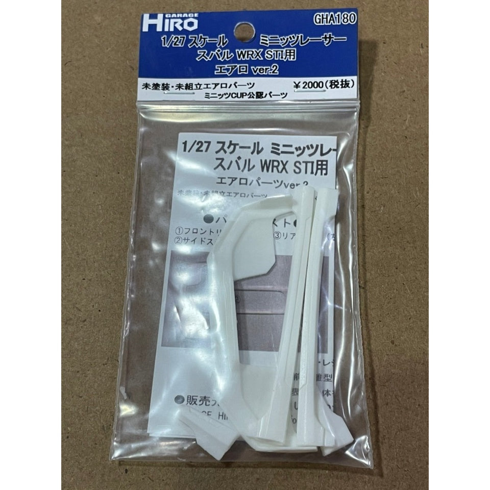 Garage Hiro GHA180 Aero Parts Set Ver.2 for SUBARU WRX STI  (KYOSHO MINI-Z Racer) (ไม่รวมบอดี้)