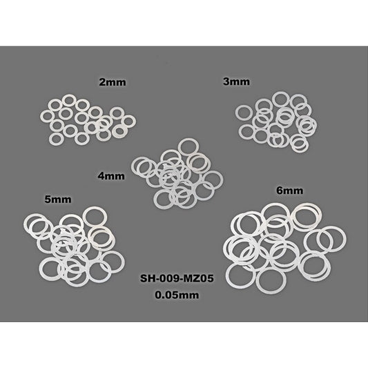 RC Aurora SH-009-MZ05 0.05 Shim Set For Mini-Z (2~6mm, 5 Size x 0.05mm 20/ea)