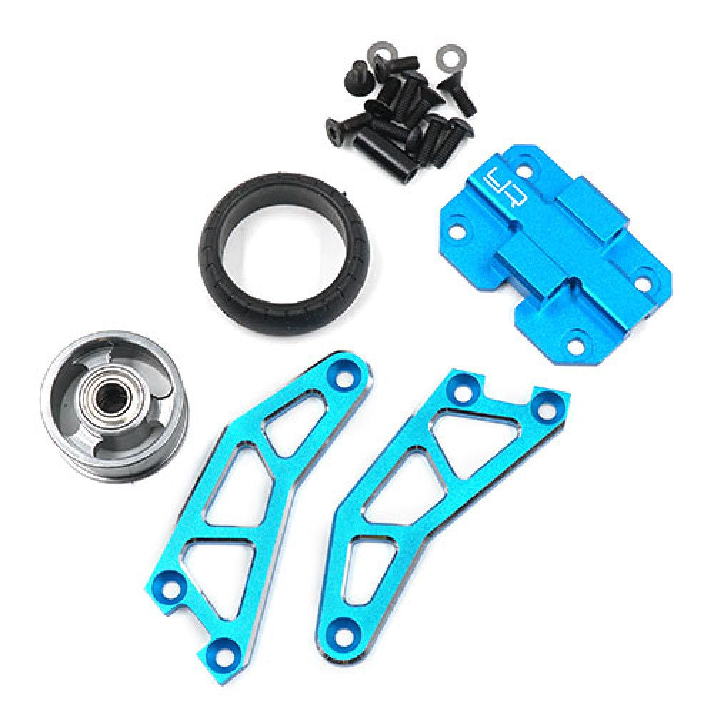 Yeah Racing TAWR-010BU ADJUSTABLE ALUMINUM WHEELIE BAR FOR WR02 GF01 BLUE ศูนย์ไทน