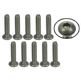 3Racing TS-BS4120M 4-40 x 1/2 Titanium Button Head Hex Socket - Machine (10 Pcs)