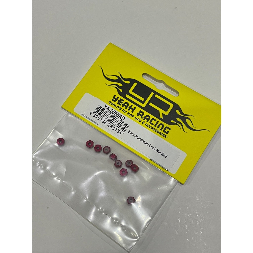 Yeah Racing 2MM ALUMINIUM LOCK NUT RED YA-0565RD ศูนย์ไทย