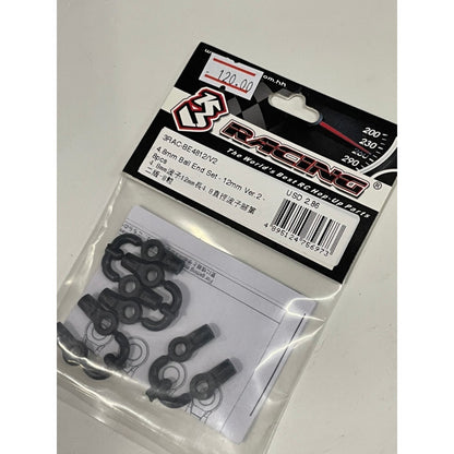 3Racing 3RAC-BE4812/V2 4.8MM BALL END SET - 12MM VER.2 - 8PCS