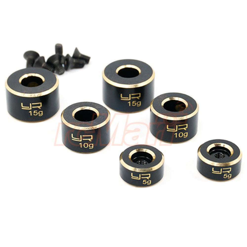 Yeah Racing YA-0552 BRASS CHASSIS WEIGHT BALANCER 5G 10G 15G FOR RC CAR