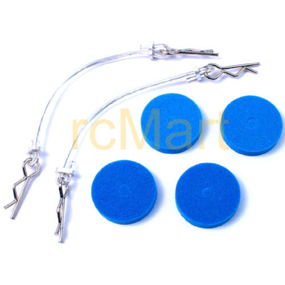 Yeah Racing Body Protect Sponge Pad (BU) with wire 75mm & clip set for all 1:10 cars (YA-0239BU)