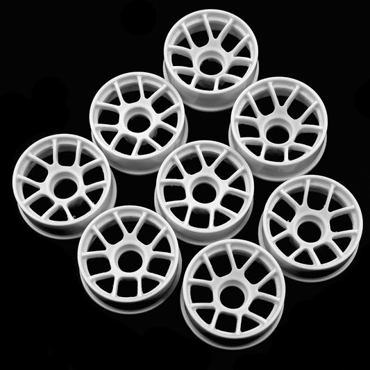 Yeah Racing WL-0159WH PLASTIC NARROW RIM SET (OFFSET 0 +1 +2 +3) WHITE FOR 1/28 RWD MINI-Z