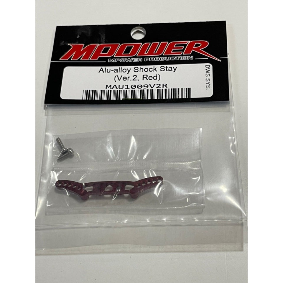 Mpower MAU1009V2R Alu-alloy Shock Stay Ver.2 (for DWS, Red)