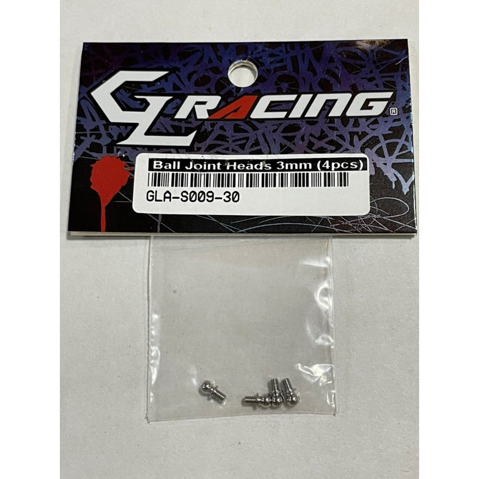 GL Racing GLA-S009-30 Ball Joint Heads 3mm (4pcs)